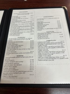 Menu photo 6 El Comal Santa Fe, NM