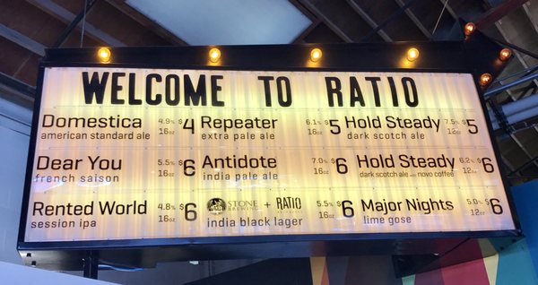 Menu photo 5 Ratio Beerworks Denver, CO