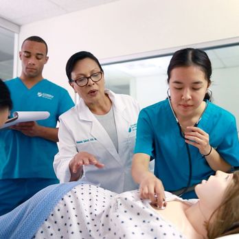 Stanbridge University - Students working with advanced technologies, like SimMom in the Nursing Skills Lab.
*OC Campus Shown - Colleges & Universities Near Me - Riverside, California Stanbridge University - Students working with advanced technologies, like SimMom in the Nursing Skills Lab.
*OC Campus Shown - Colleges & Universities Near Me - Riverside, California
