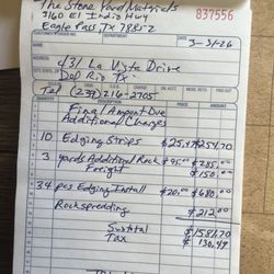 The Stone Yard Materials - The surprise upcharge
