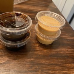 Osaka Sushi & Hibachi - Sauce on the side, so the crunchy tempura flakes do not get soggy