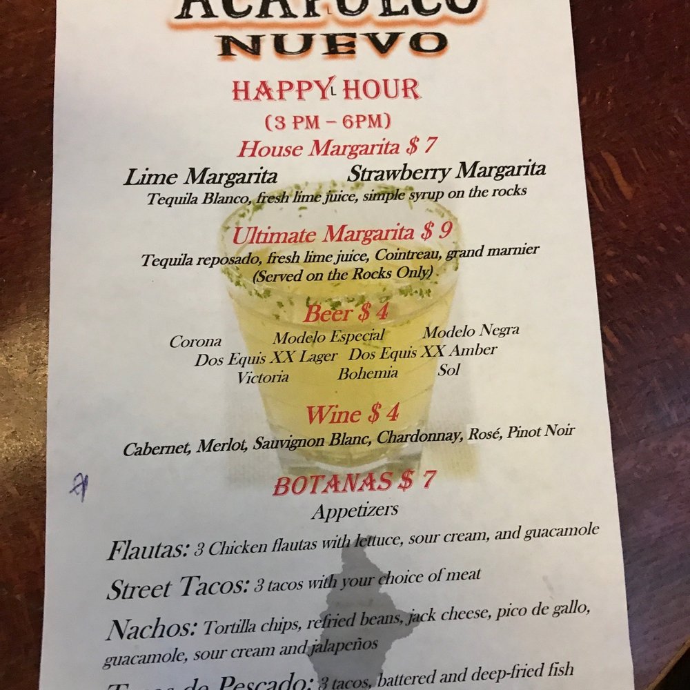 Acapulco - everyday 3-6pm except closed on mondays - Mexican Near Me - Alameda, California