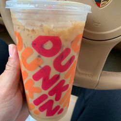 Dunkin' - Iced caramel latte with almond milk