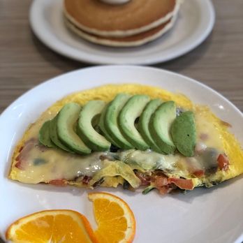Stacks Pancake House - Avocado Omelette with side of Pancakes - Breakfast & Brunch Near Me - Irvine, California Stacks Pancake House - Avocado Omelette with side of Pancakes - Breakfast & Brunch Near Me - Irvine, California