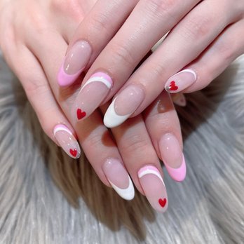 Pro Nails & Spa - Honestly LOVE this Valentine's Day design over GelX.  Service was really quick, professional, and well priced. - Nail Salons Near Me - Costa Mesa, California
