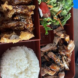 Teriyaki chicken and sesame chicken bento box Teriyaki chicken and sesame chicken bento box