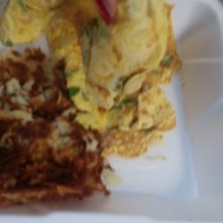 Leo's Coney Island - The worst western omelet i have ever seen!!!! This is not even an omelet!!!! And my hash browns are burnt.