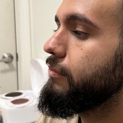 After brow sculpt.