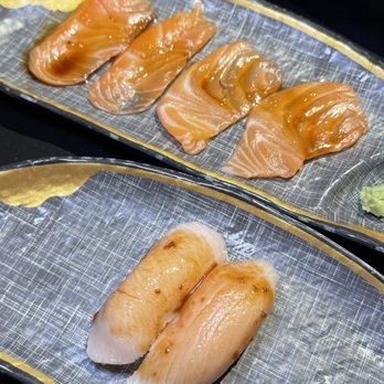 Chubby Cattle - Yellowtail nigiri / Salmon carpaccio - Barbeque Near Me - Rosemead, California Chubby Cattle - Yellowtail nigiri / Salmon carpaccio - Barbeque Near Me - Rosemead, California