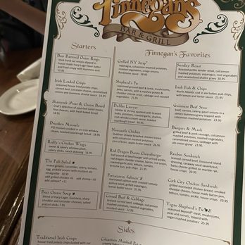 Finnegan's Bar & Grill - Menu - American Near Me - Orlando, Florida