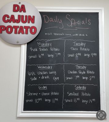 Menu photo 1 Cajun Potato Kitchen Thibodaux, LA Menu photo 1 Cajun Potato Kitchen Thibodaux, LA