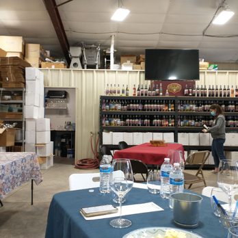 Sheehan Winery - Our tasting table and wine racks - Wine Tasting Room Near Me - Albuquerque, New Mexico