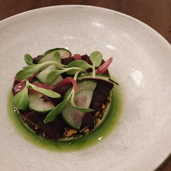 Senia - BBQ Beets Avocado, Green Garlic, Seeds and Grains - Cocktail Bars Near Me - Honolulu, Hawaii