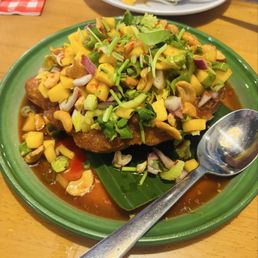 Crispy Fillet Tilapia w/ Mango Lime Dressing