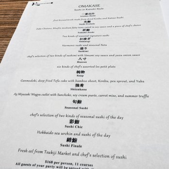 KUSAKABE - Menu as of 5/2018 - Sushi Bars Near Me - San Francisco, California KUSAKABE - Menu as of 5/2018 - Sushi Bars Near Me - San Francisco, California