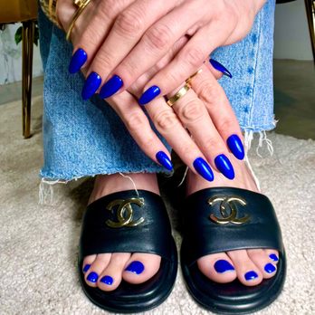 Mani Studio - Picture the serene allure of a deep, lustrous blue meticulously crafted with the finest Japanese gel. This elegant choice exudes sophistica - Nail Salons Near Me - Miami, Florida Mani Studio - Picture the serene allure of a deep, lustrous blue meticulously crafted with the finest Japanese gel. This elegant choice exudes sophistica - Nail Salons Near Me - Miami, Florida