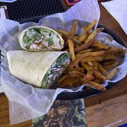 Game On - Crispy Chicken Caesar Wrap with Fries