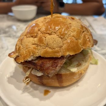 Happy Day Cafe - Pork chop bun - Hong Kong Style Cafe Near Me - Richmond, British Columbia