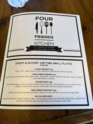 Menu photo 1 Four Friends Kitchen Denver, CO