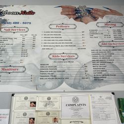 Moon Nails - Menu