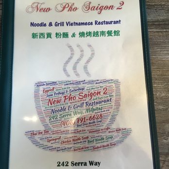 New Pho Saigon 2 - Front menu - Vietnamese Near Me - Milpitas, California New Pho Saigon 2 - Front menu - Vietnamese Near Me - Milpitas, California