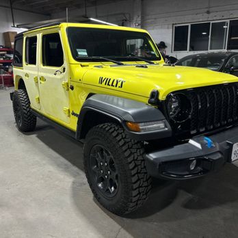 Easy Fix Auto Body - Jeep Wrangler being repaired at an auto body shop after a collision. - Body Shops Near Me - Gardena, California