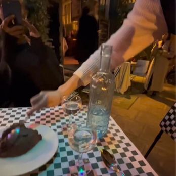 Chez Janou - SPLAT!    Yeah, it was loud!   Sing "Be our guest....try the grey stuff...". It was definitely very rich and tasty - Bistros Near Me - Paris, 75