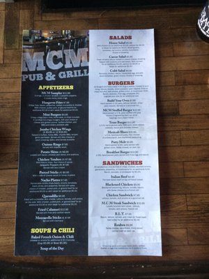 Menu photo 2 MCM Pub and Eatery Chicago, IL
