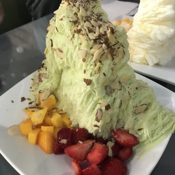 Nu Cafe - Avocado ice with strawberries, mango, and almonds - Ice Cream & Frozen Yogurt Near Me - Houston, Texas Nu Cafe - Avocado ice with strawberries, mango, and almonds - Ice Cream & Frozen Yogurt Near Me - Houston, Texas