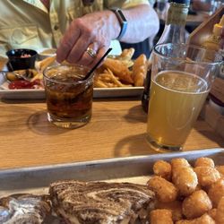 Fish and chips (awesome!) Reuben and TONS of tots