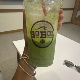 Super Green Smoothie 10/10 was $10 for 24oz  The mango chunks made it even better! Definitely recommend getting this if you go.