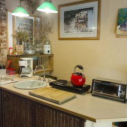 Abalone Inn - Bed & Breakfast - View of the kitchenette in the Wetland Suite, a apartment that occupies the entire second floor of the Bed and Breakfast (2017)