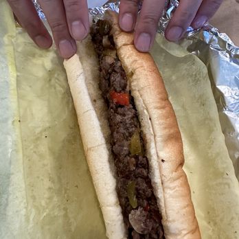 Theo's CheeseSteak Shop - And voila! No cheese!! The disappearing cheese act  Dry meat, hard bread that was probably microwaved. - Cheesesteaks Near Me - San Leandro, California