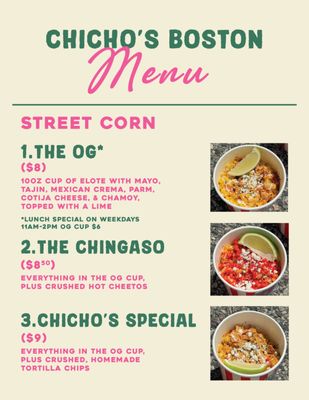 Menu photo 2 Chicho's Boston Boston, MA