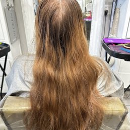 BEFORE: What the other salon did to my hair.