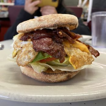 Eddie's Cafe - Bacon, egg, cheese, and avocado sandwich on an English muffin - Breakfast & Brunch Near Me - San Francisco, California Eddie's Cafe - Bacon, egg, cheese, and avocado sandwich on an English muffin - Breakfast & Brunch Near Me - San Francisco, California