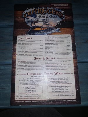 Menu photo 6 Outriggers Bar and Grill Micco, FL