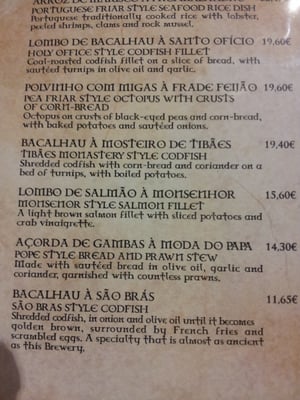 Menu photo 6 Cervejaria Trindade Lisbon, 11 Menu photo 6 Cervejaria Trindade Lisbon, 11