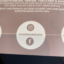 Pearson & Puppe - Back of menu showing social media