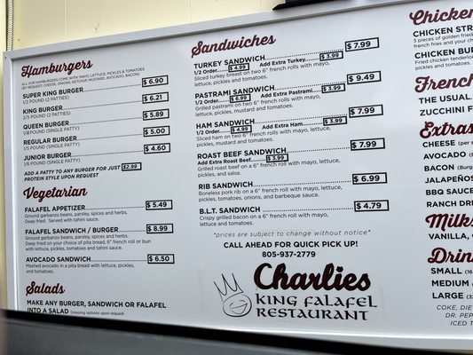 Menu photo 1 Charlie's King Falafel Orcutt, CA