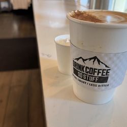 Drink Coffee Do Stuff - Pumpkin pie latte and a pup cup