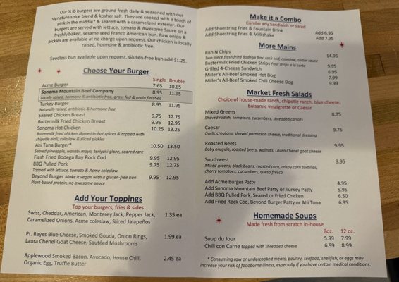 Menu photo 1 Acme Burger Cotati, CA Menu photo 1 Acme Burger Cotati, CA