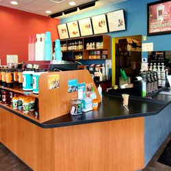 BIGGBY Coffee - Loveland - Counter, menu boards, reusable cups for purchase
