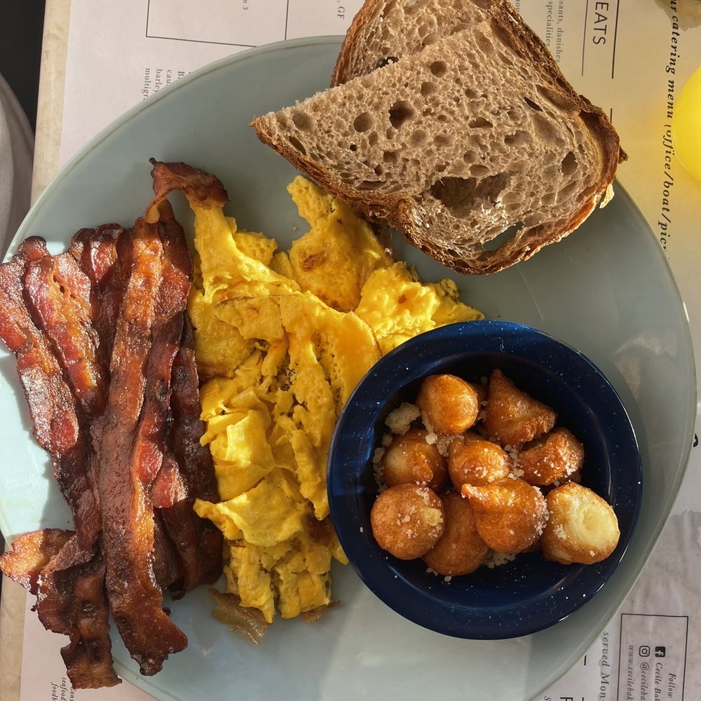 Cecile Bakery + Cafe - Eggs, bacon and Cecile potatoes - Bakeries Near Me - Miami, Florida Cecile Bakery + Cafe - Eggs, bacon and Cecile potatoes - Bakeries Near Me - Miami, Florida