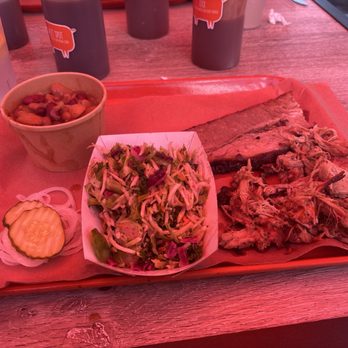 The Bearded Pig - Brisket and pulled pork w/slaw - Barbeque Near Me - Jacksonville, Florida