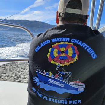 Island Water Charters - That's me with Sophie at 800 feet up in the air! - Boating Near Me - Avalon, California