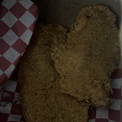 Two pieces of fried catfish