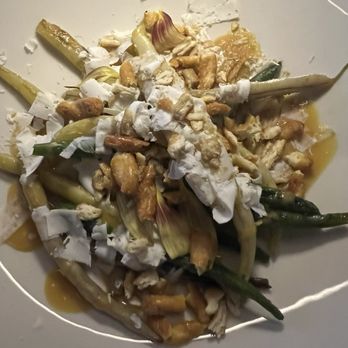 Grove - Green Beans - Miso honey butter, pretzel crumbs, and ricotta salads - New American Near Me - Grand Rapids, Michigan