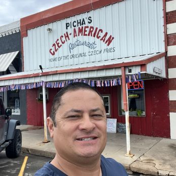 Picha's Czech-American Restaurant - Me and the front of the place - Czech Near Me - West, Texas Picha's Czech-American Restaurant - Me and the front of the place - Czech Near Me - West, Texas