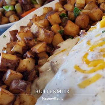 Buttermilk - Butcher block omelet and corn beef hash and potatoes - Coffee & Tea Near Me - Naperville, Illinois